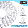 5 Strands Transparent Teardrop Glass Beads Strands GLAA-TA0004-21A-4