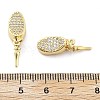 Brass Micro Pave Clear Cubic Zirconia Box Clasps KK-Z080-01G-3