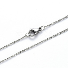 304 Stainless Steel Curb Chain Necklace NJEW-S420-001B-P