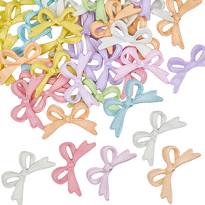 50Pcs Baking Paint Opaque Alloy Beads FIND-SP0002-43-1