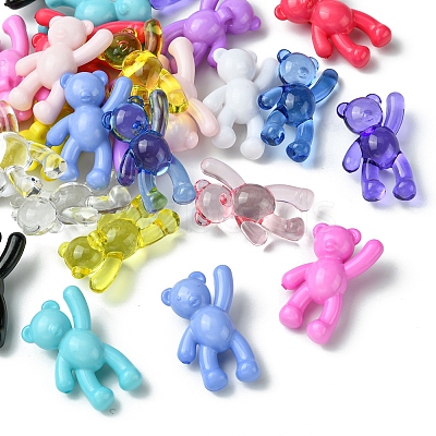 28Pcs 14 Colors Acrylic Pendants MACR-FS0001-84-1