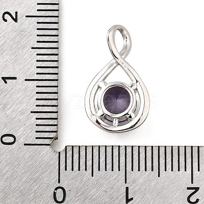 925 Sterling Silver Pave Cubic Zirconia Pendants STER-V001-03P-06-1