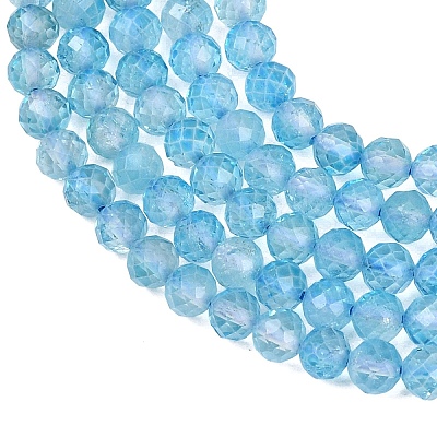 Natural Blue Topaz Beads Strands G-B175-D21-4mm-1