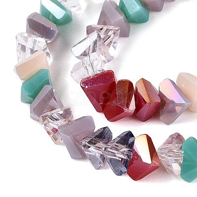 Mixed Styles Electroplate Glass Beads Strands EGLA-Q135-03A-C02-1