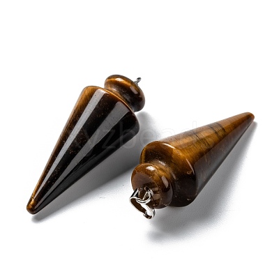 Natural Tiger Eye Pendants G-K311-47C-1