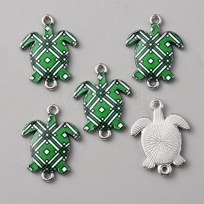 Zinc Alloy Enamel Connector Charms FIND-WH0136-19B-1