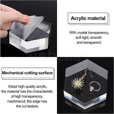 Polygon Acrylic Display Base DIY-WH0302-41-1