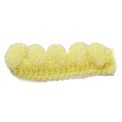 Nylon Pom Pom Ball Lace Ribbon OCOR-WH0097-58C-1