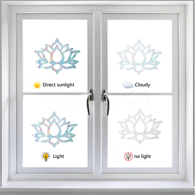 Waterproof PVC Colored Laser Stained Window Film Adhesive Stickers DIY-WH0256-018-1