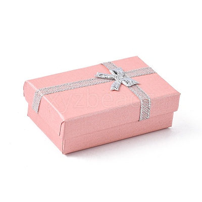 Valentines Day Wife Gifts Packages Cardboard Jewelry Set Boxes with Bowknot and Sponge Inside X1-CBOX-R013-4-1