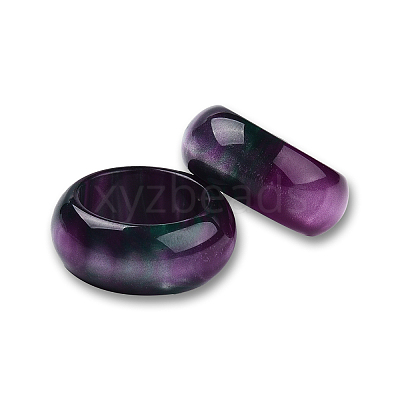 Resin Wide Chunky Finger Ring for Women RJEW-N041-01-C02-1