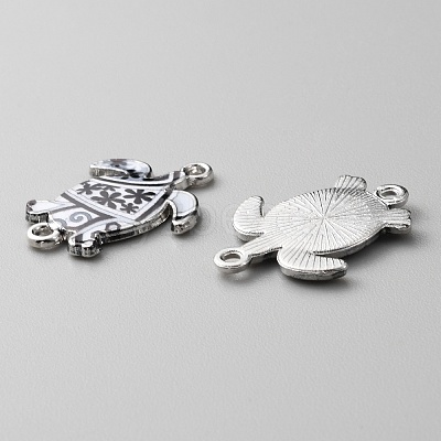 Zinc Alloy Enamel Connector Charms LS-FIND-WH0136-19G-1