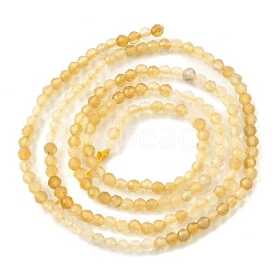Natural Citrine(Heated) Beads Strands G-G259-D03-2mm-1