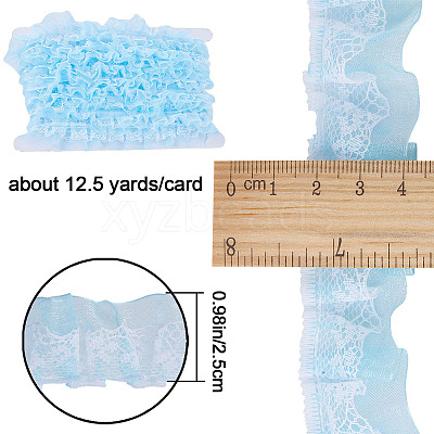 12.5 Yards Double Layers Polyester Lace Trim OCOR-GF0003-11B-1