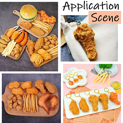 6Pcs Artificial Plastic Fried Chicken Leg Model DJEW-SC0001-17A-1