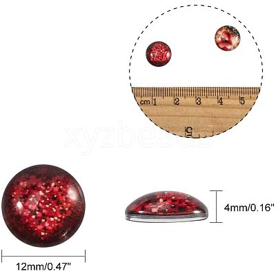 Flatback Glass Cabochons for DIY Projects GGLA-PH0005-12mm-06A-1