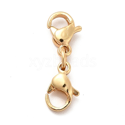 304 Stainless Steel Double Lobster Claw Clasps LS-STAS-E178-01A-G-1