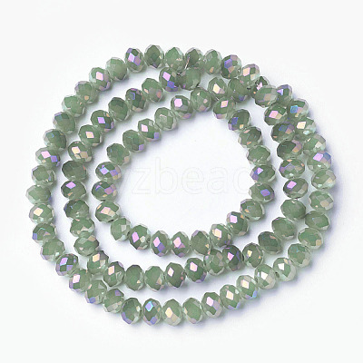 Electroplate Glass Beads Strands EGLA-A034-J4mm-G04-1
