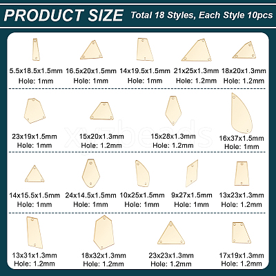 180Pcs 18 Styles Sew On Mirror Rhinestones DIY-PH0021-94-1