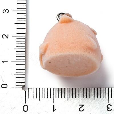 Flocky Animal Resin Pendants FIND-S001-05G-1