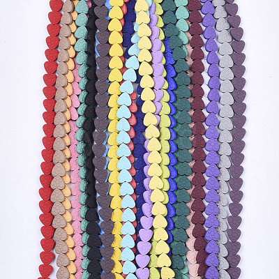 Spray Painted Non-magnetic Synthetic Hematite Beads Strands G-T124-34C-1