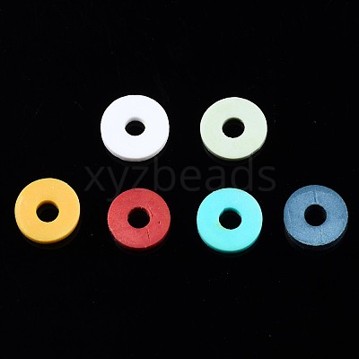 Handmade Polymer Clay Beads Strands CLAY-R089-6mm-T02B-07-1