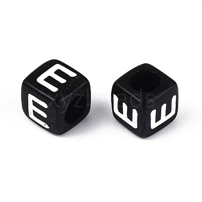 Initial Acrylic Horizontal Hole Beads OACR-ZX006-35E-1