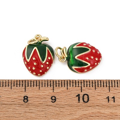 Brass Enamel Pendants KK-S525-10G-B-1