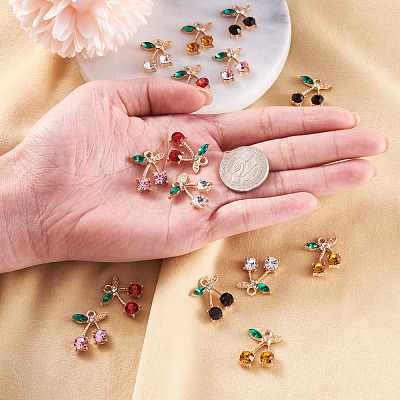 Alloy Rhinestone Pendants ALRI-TA0001-03G-1