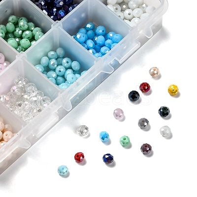 15 Colors Electroplate Glass Beads EGLA-JP0002-02E-6mm-1