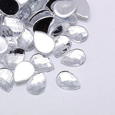 Imitation Taiwan Acrylic Rhinestone Cabochons GACR-A022-13x18mm-01-1