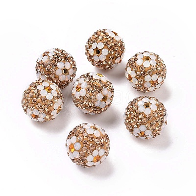 Polymer Clay Rhinestone Beads RB-L029-03A-1
