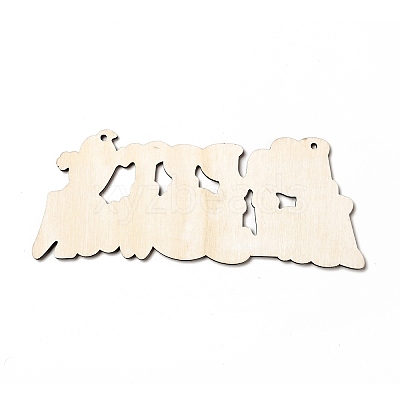 Single Face Printed Wood Big Pendants WOOD-I010-12F-1