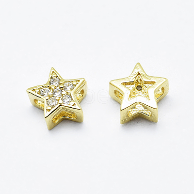 Brass Micro Pave Cubic Zirconia Pendants X1-ZIRC-G130-09G-NR-1