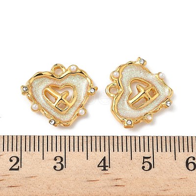 304 Stainless Steel Rhinestone Pendants STAS-U057-05G-02-1
