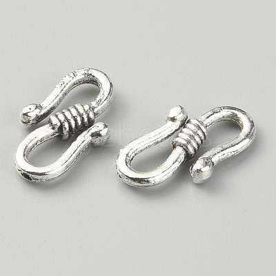 Tibetan Style Zinc Alloy S-Hook Clasps FIND-WH0144-88AS-1