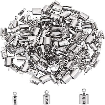 304 Stainless Steel Folding Crimp Cord Ends STAS-UN0005-70-1