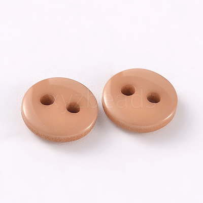 2-Hole Flat Round Resin Sewing Buttons for Costume Design LS-BUTT-E119-24L-09-1