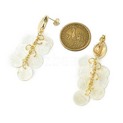 Brass Stud Earrings EJEW-TA00606-1
