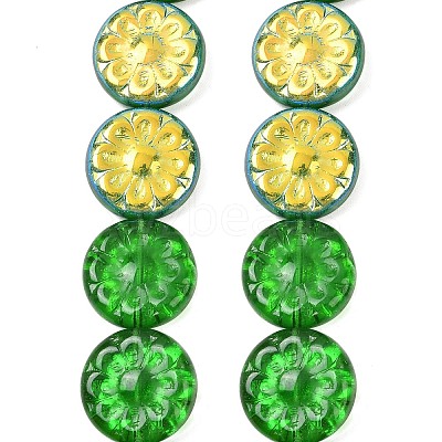 Czech Pressed Glass Beads GLAA-I061-48D-1