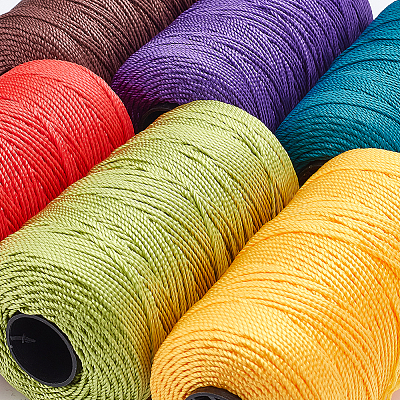 6 Roll 6 Colors 3-Ply Polypropylene Ice Silk Knitting Crochet Yarn OCOR-WR0001-41-1