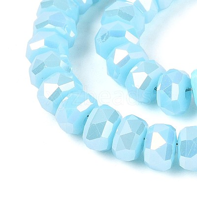 Electroplate Opaque Glass Beads Strands EGLA-N022-05B-A02-1