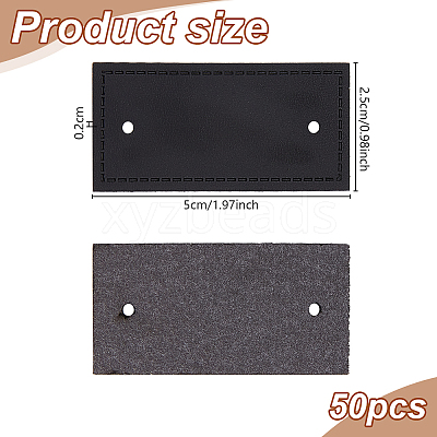 PU Leather Sewing Labels FIND-WH0126-477A-01-1