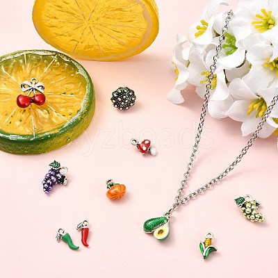 10Pcs 10 Styles Alloy Enamel Charms FIND-CJ0005-68-1
