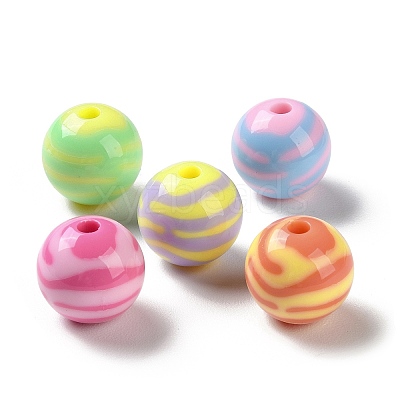 Two Tone Opaque Acrylic Beads X-SACR-I005-07A-1
