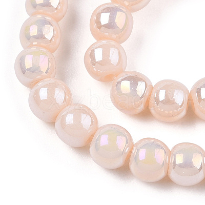 Electroplate Opaque Glass Beads Strands GLAA-T032-P4mm-AB09-1