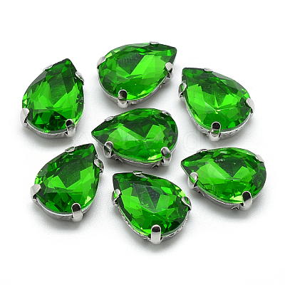 Sew on Rhinestone RGLA-T035-10x14mm-20-1