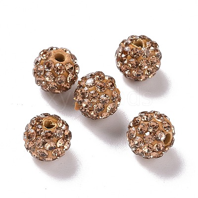 Polymer Clay Rhinestone Beads RB-K050-8mm-C27-1