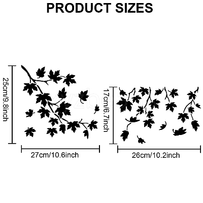 1 Set Autumn Theme PET Hollow Out Drawing Painting Stencils DIY-MA0001-54-1