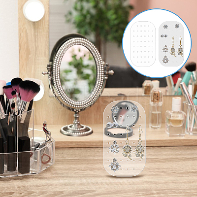 10Pcs Acrylic Earring Organizer Display Cards EDIS-WH0012-49B-1